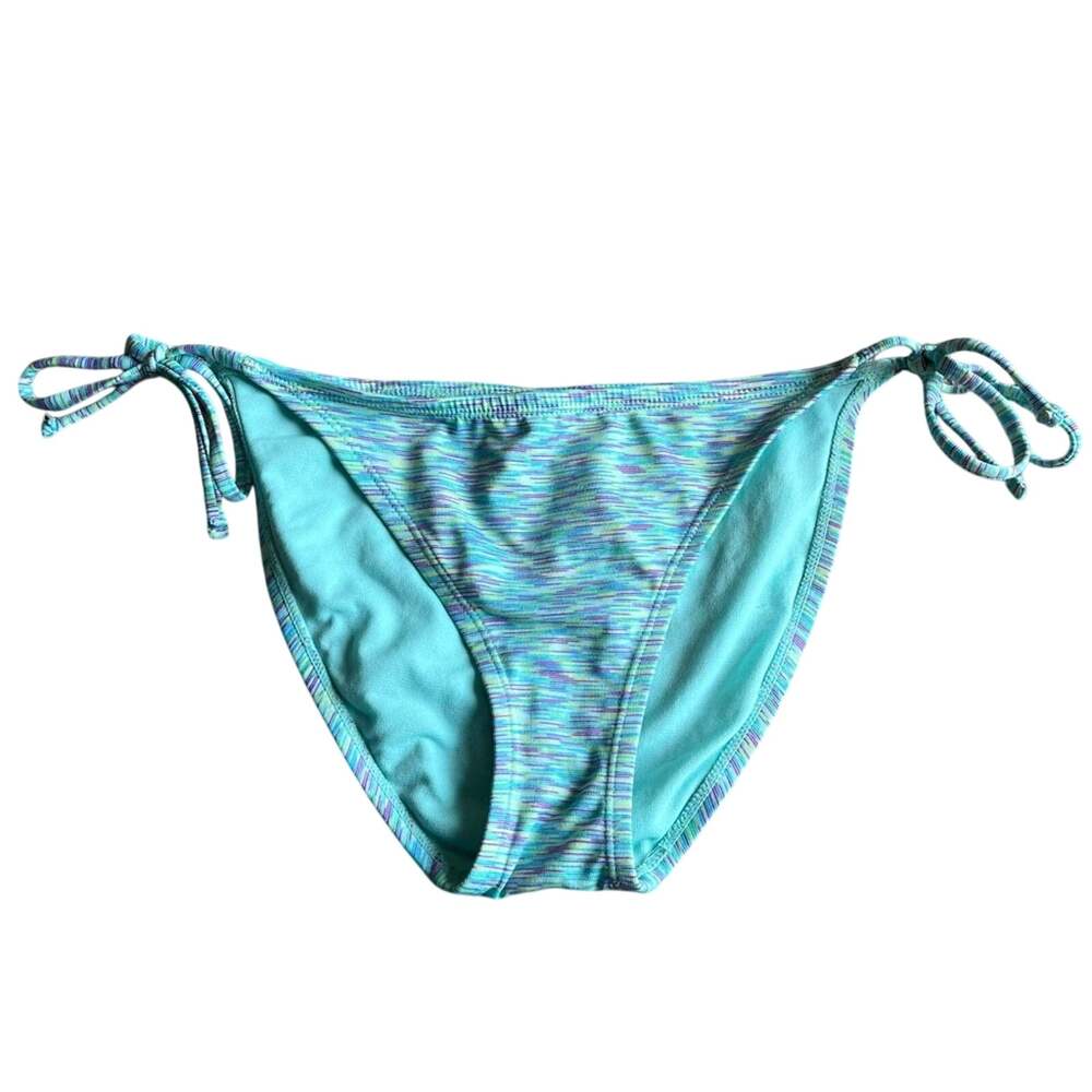 Xhilaration Blue / Purple Patterned Swim Bikini Bottoms Size Medium